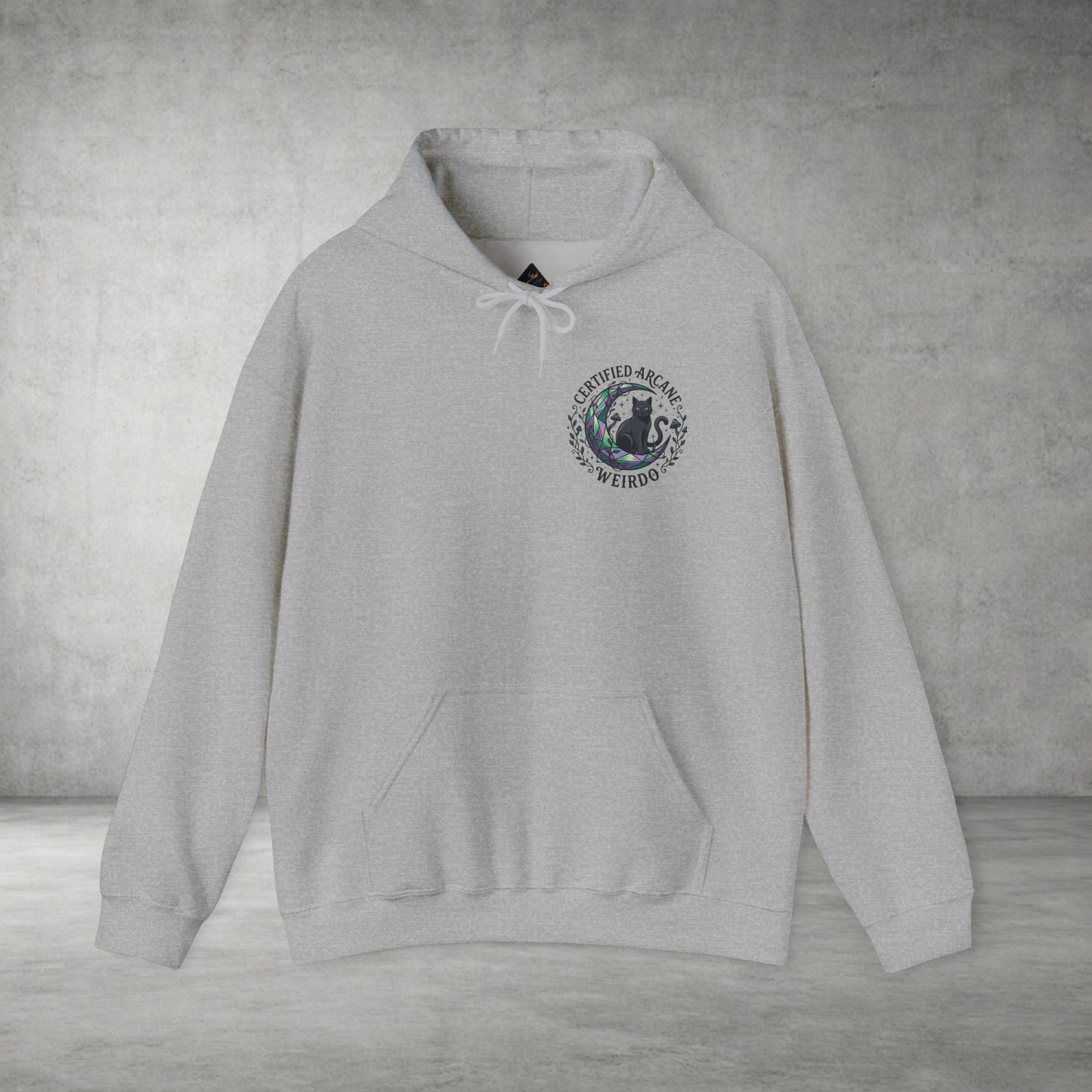 Certified Arcane Weirdo Hoodie | witchy goblincore, celestial crystals