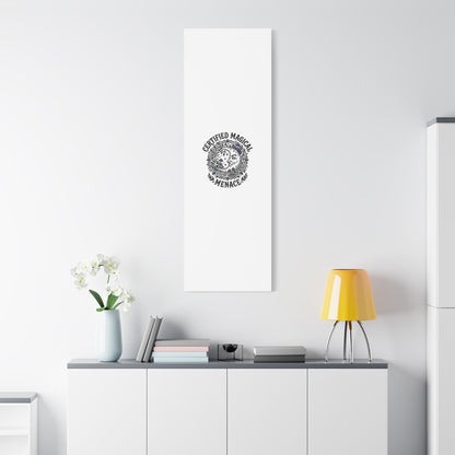 Certified Magical Menace Canvas | witchy goblincore celestial art