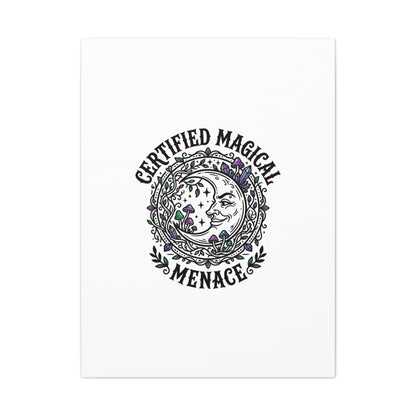 Certified Magical Menace Canvas | witchy goblincore celestial art