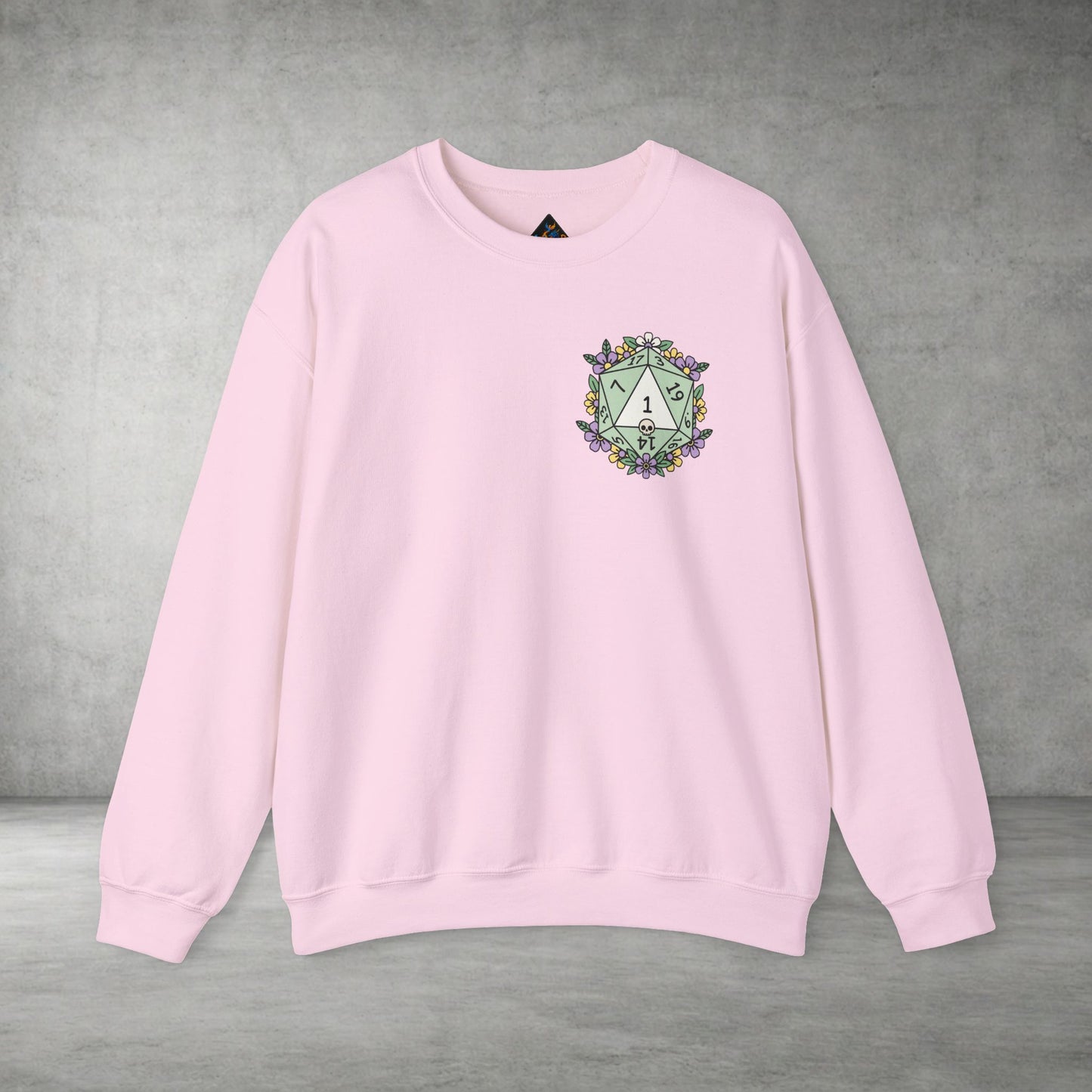 D20 Floral Crest Crewneck Sweatshirt