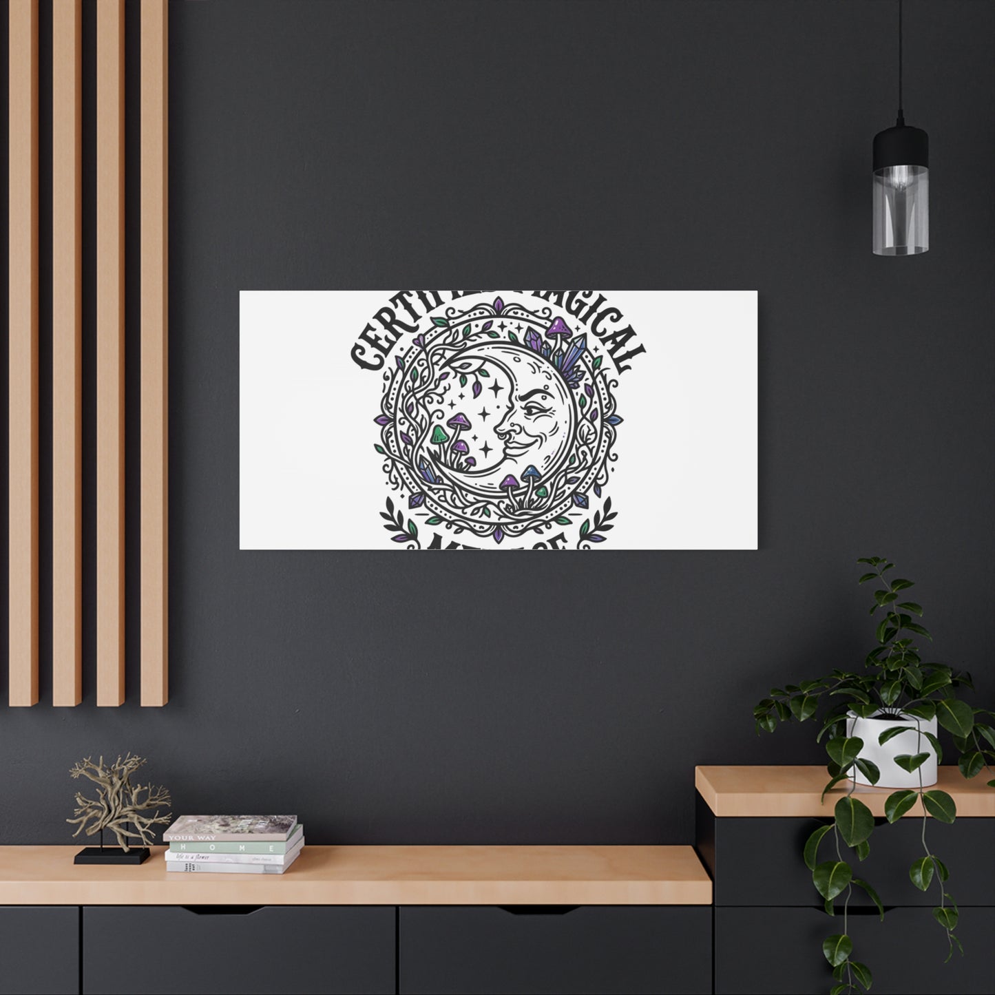 Certified Magical Menace Canvas | witchy goblincore celestial art