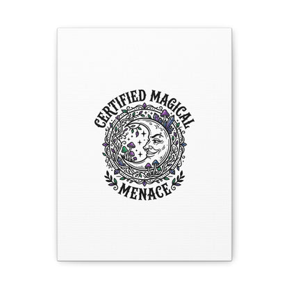 Certified Magical Menace Canvas | witchy goblincore celestial art