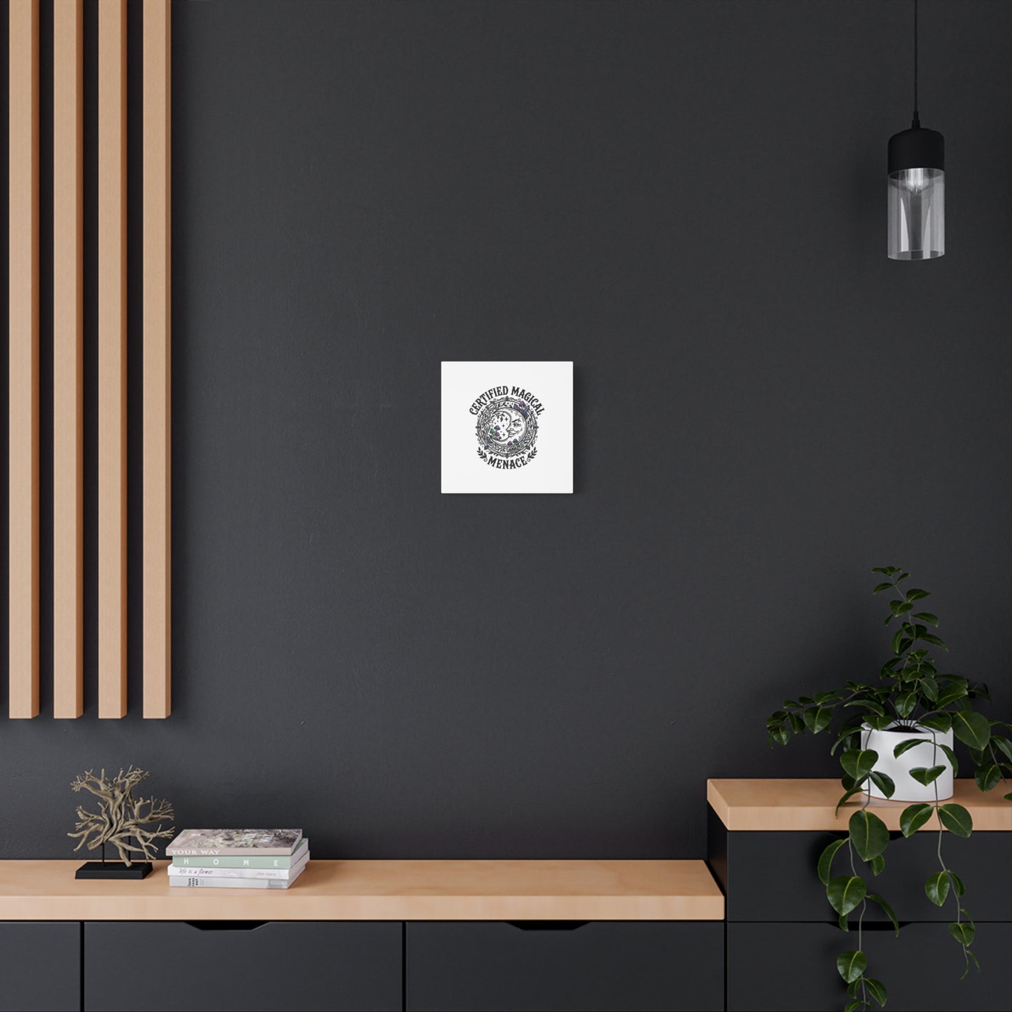 Certified Magical Menace Canvas | witchy goblincore celestial art