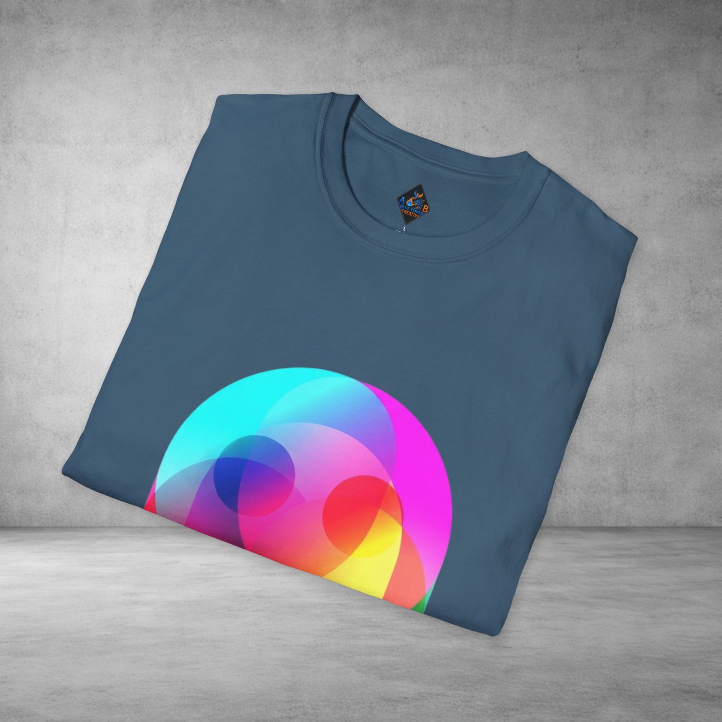 Color Prism Heart T-Shirt — Vibrant Abstract Rainbow Graphic Tee