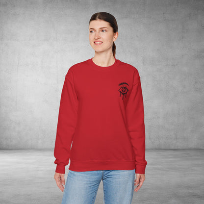 Crewneck Sweatshirt — 'Wake Yo Game Up, Let’s Game' Dripping Eye Gamer Design