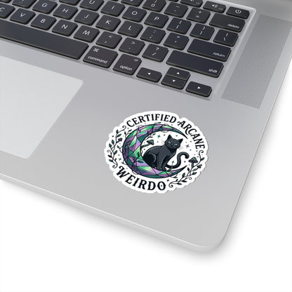 Certified Arcane Weirdo Kiss-Cut Stickers | witchy goblincore celestial
