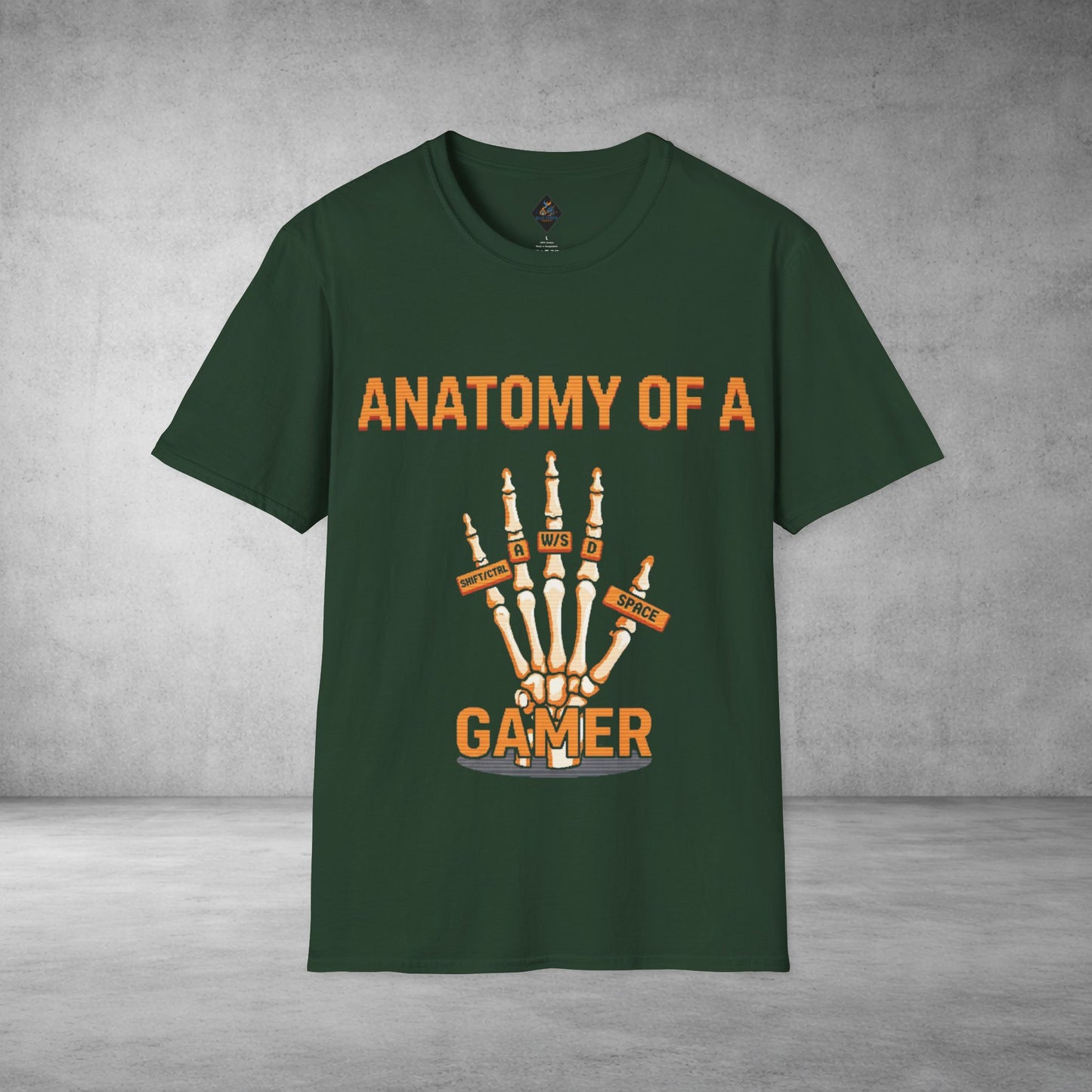 Anatomy of a Gamer T-Shirt — Skeleton Hand Gamer Tee
