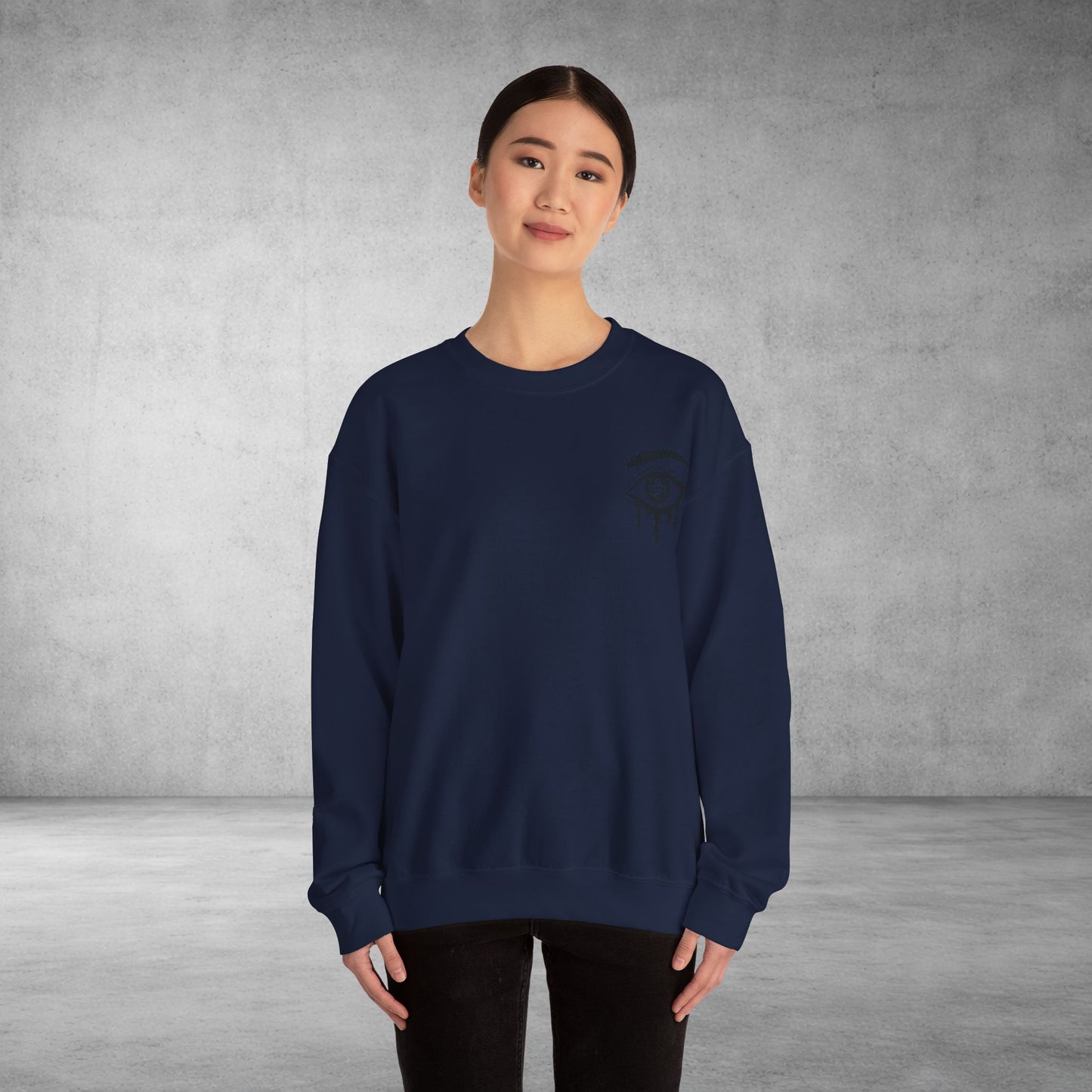 Crewneck Sweatshirt — 'Wake Yo Game Up, Let’s Game' Dripping Eye Gamer Design