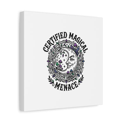 Certified Magical Menace Canvas | witchy goblincore celestial art