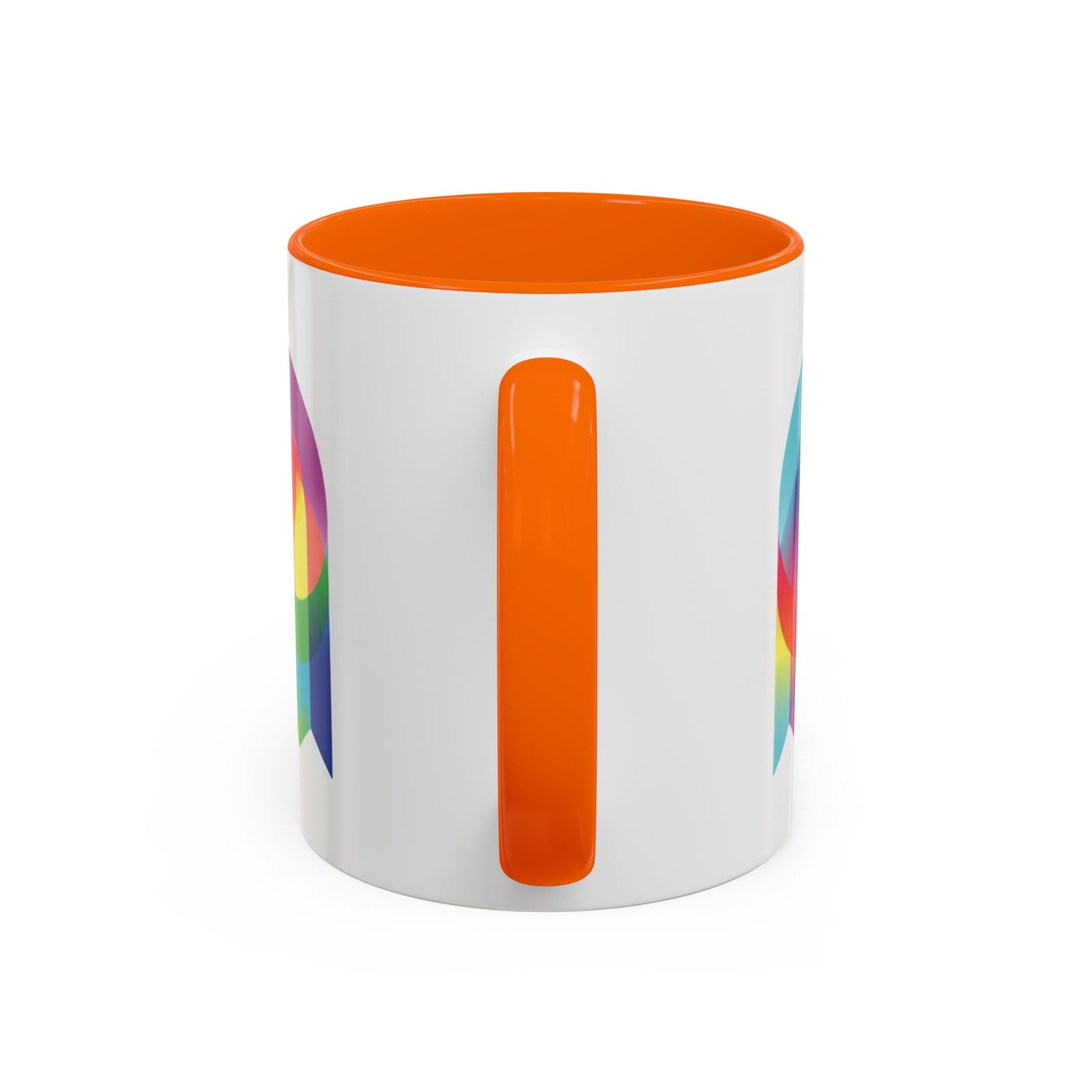 Rainbow Geometric Ghost Coffee Mug – Colorful Retro Pop Art Accent Mug (11/15oz)