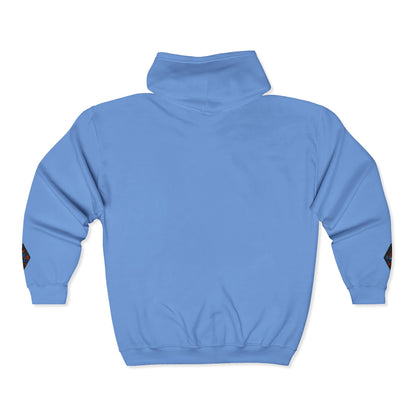 A Blue Ember Creative Diamond Zip Hoodie – Small Card Graphic
