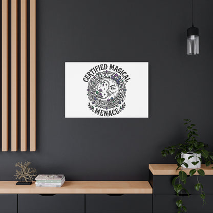 Certified Magical Menace Canvas | witchy goblincore celestial art
