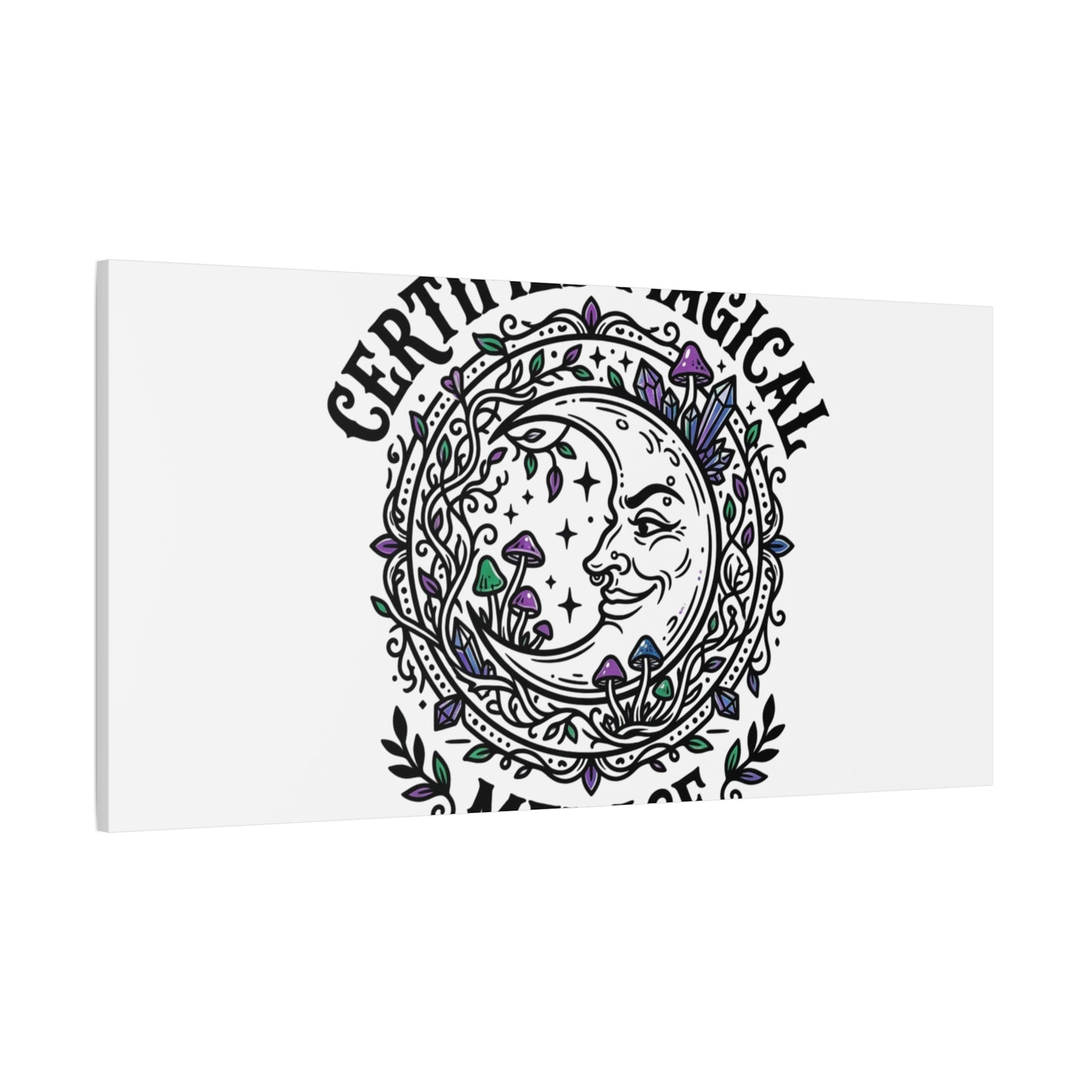 Certified Magical Menace Canvas | witchy goblincore celestial art
