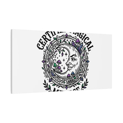 Certified Magical Menace Canvas | witchy goblincore celestial art