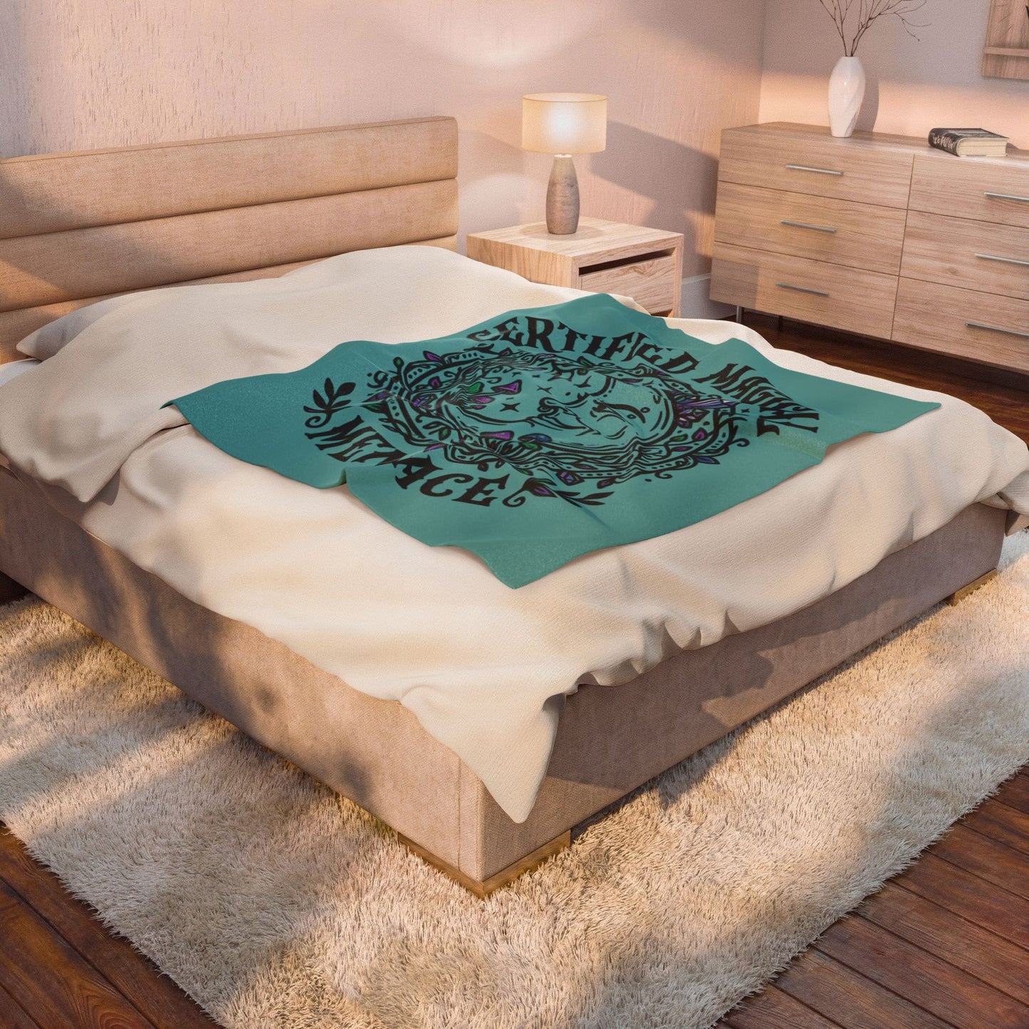Certified Magical Menace Velveteen Blanket | witchy goblincore celestial vibes