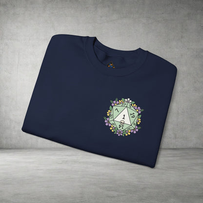 D20 Floral Crest Crewneck Sweatshirt
