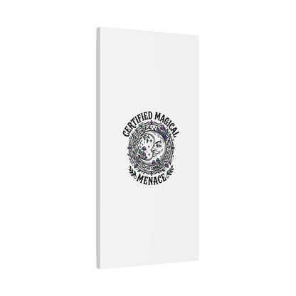Certified Magical Menace Canvas | witchy goblincore celestial art