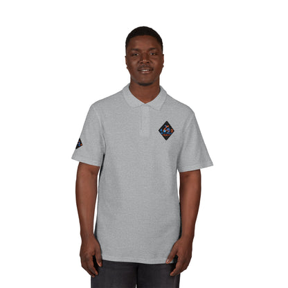 A Blue Ember Creative - Embroidered Diamond Floral Polo Shirt