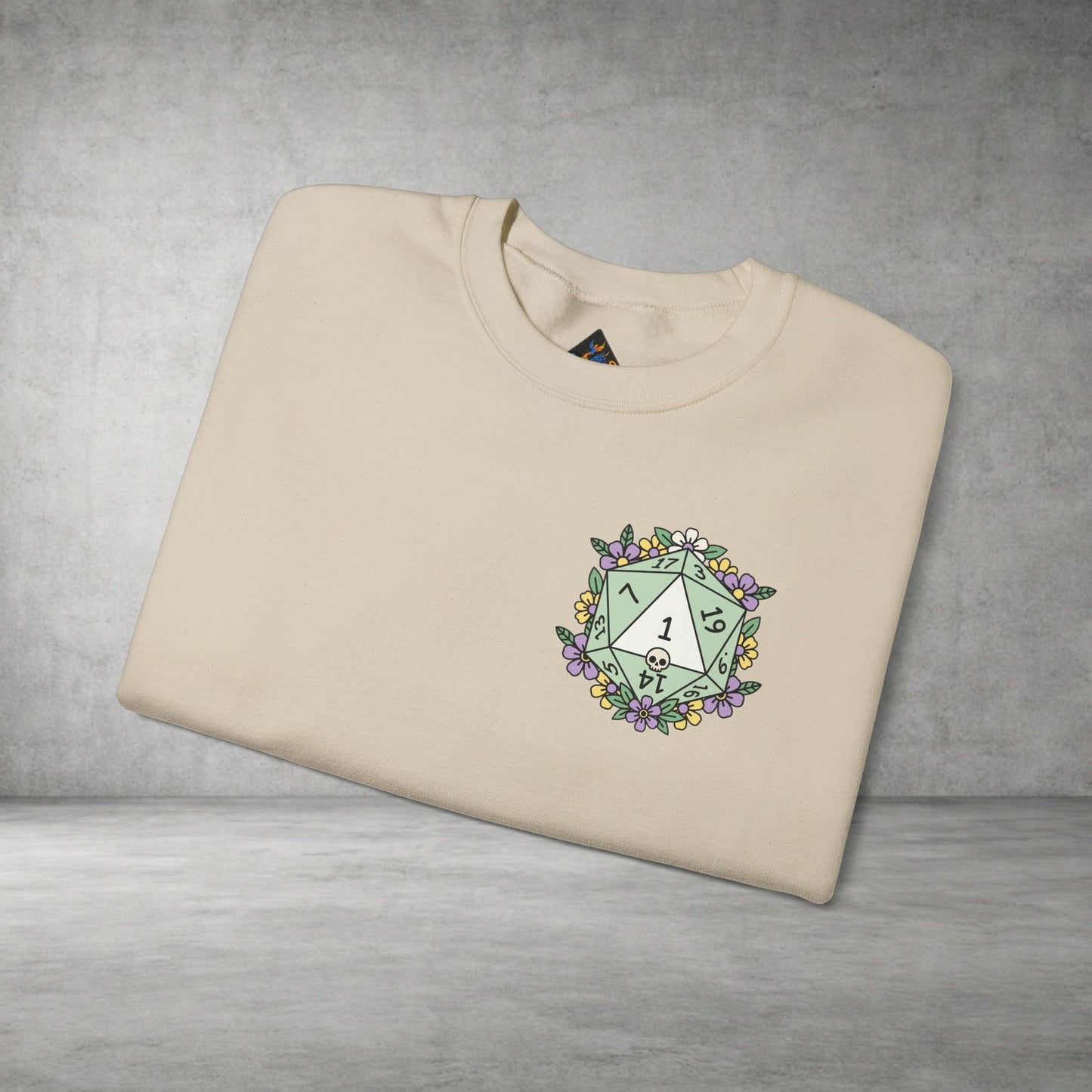 D20 Floral Crest Crewneck Sweatshirt