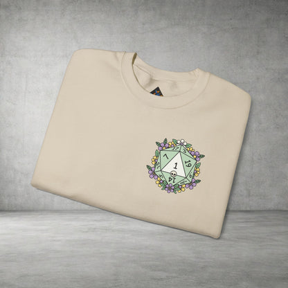 D20 Floral Crest Crewneck Sweatshirt