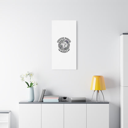 Certified Magical Menace Canvas | witchy goblincore celestial art