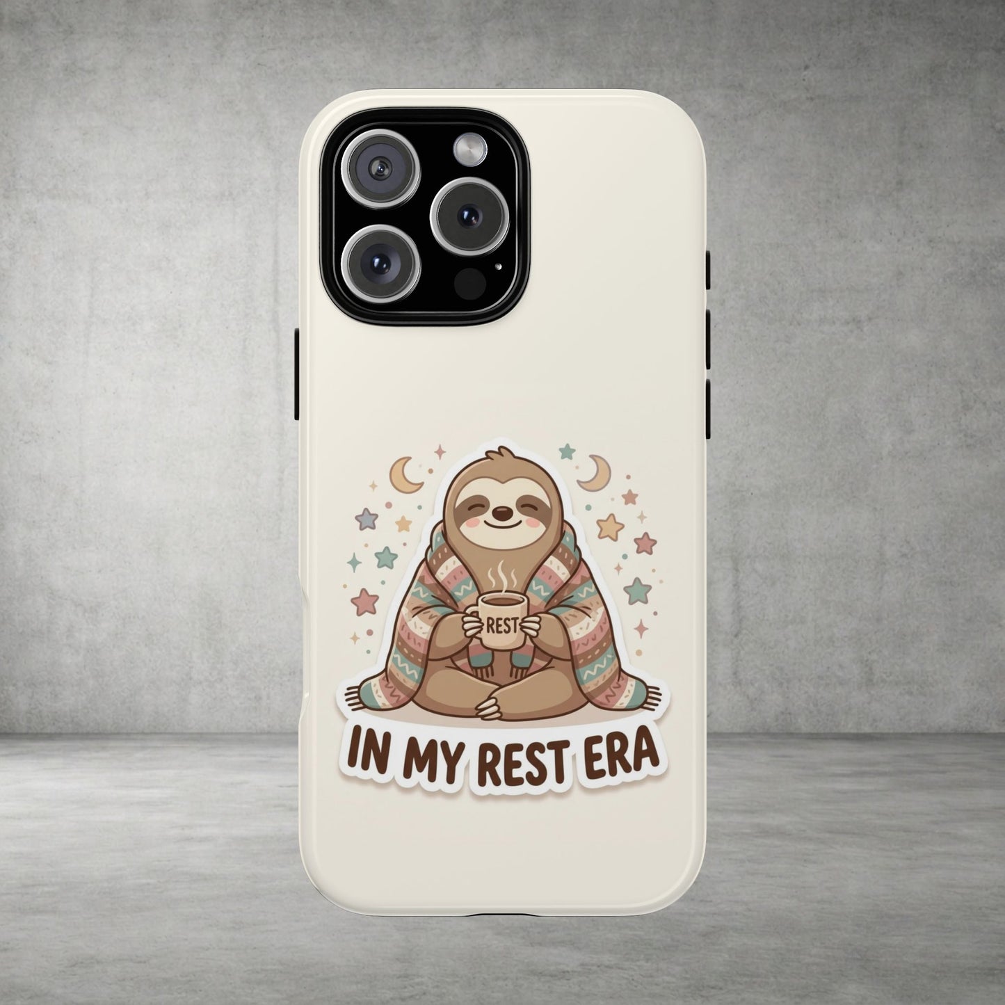 Phone Case — "In My Rest Era" Sloth Cozy Cute Protective Case